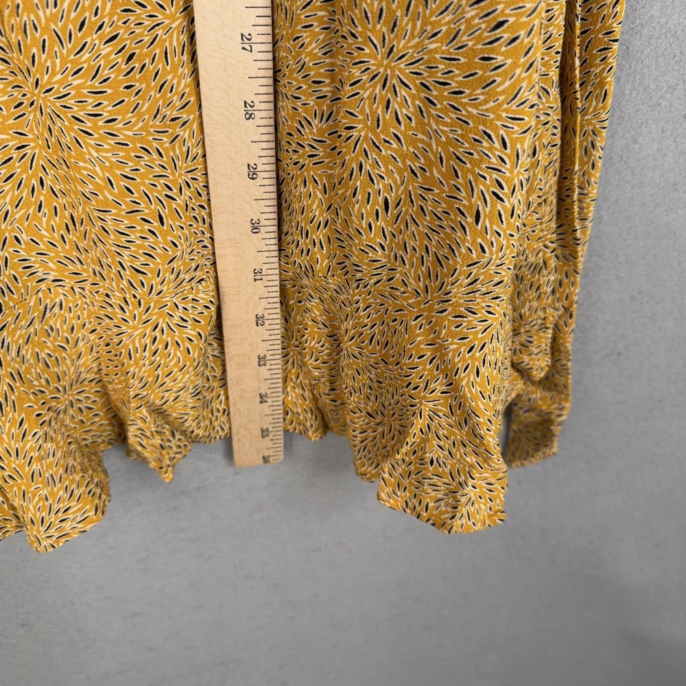 Ba&sh Dress Womens Small Yellow Floral Wrap Ruffle Belina Curry Mini Summer - Picture 11 of 12